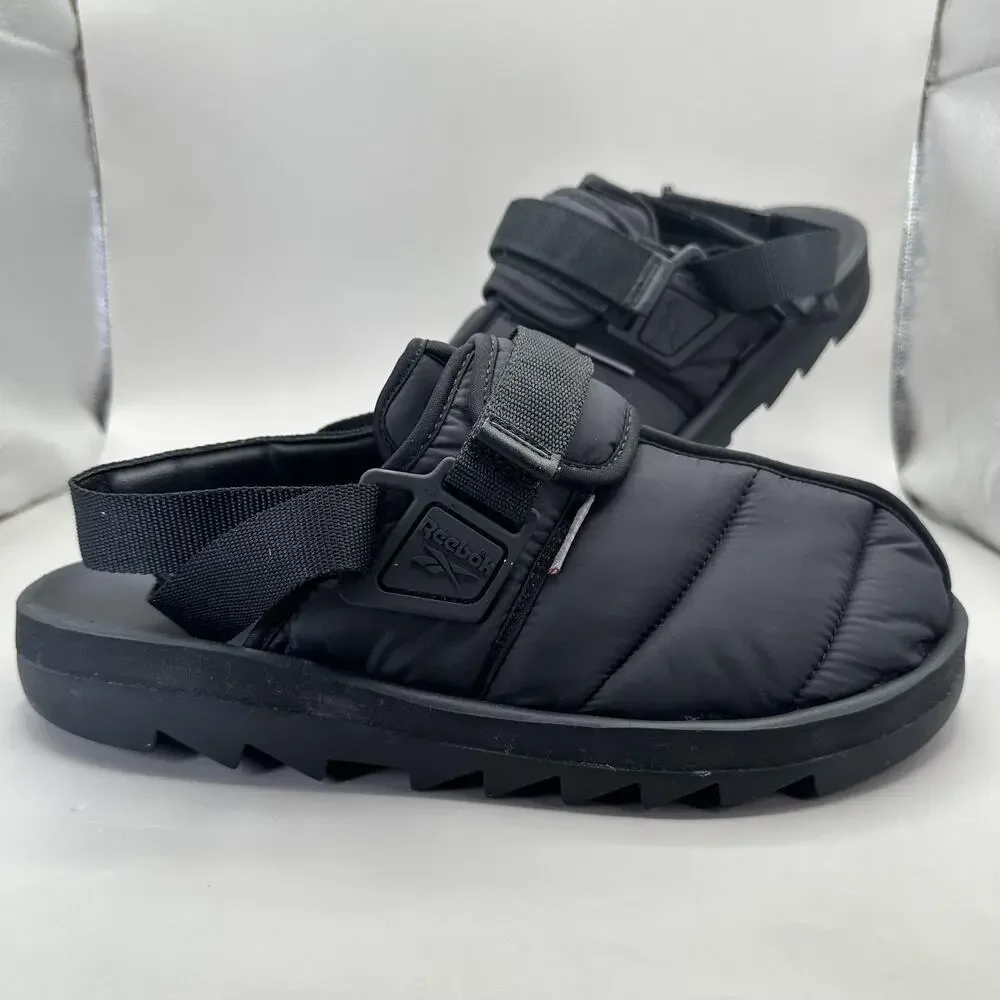 Reebok Beatnik Shoes Mens Size 13 Black Primaloft Quilted Mule Sandals GW8327